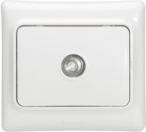 Розетка TV Проходная с рамкой Legrand Kaptika 1-м. белый фото Розетка TV Проходная с рамкой Legrand Kaptika 1-м. белый картинка